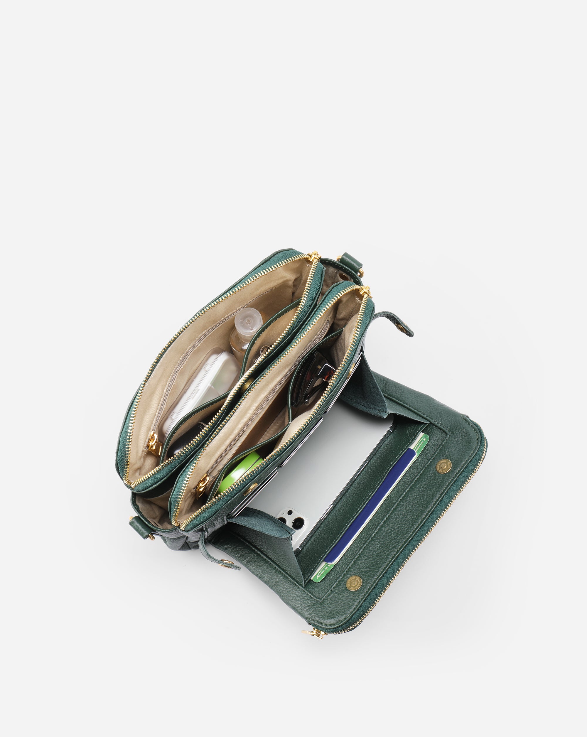 The Bali Multi-Layer Genuine Leather Convertible Bag