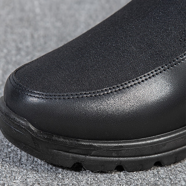 Men's Winter Fleece Waterproof Warm Non-Slip Orthopedic Shoes Snow Ankle Boots (Medical Certification)