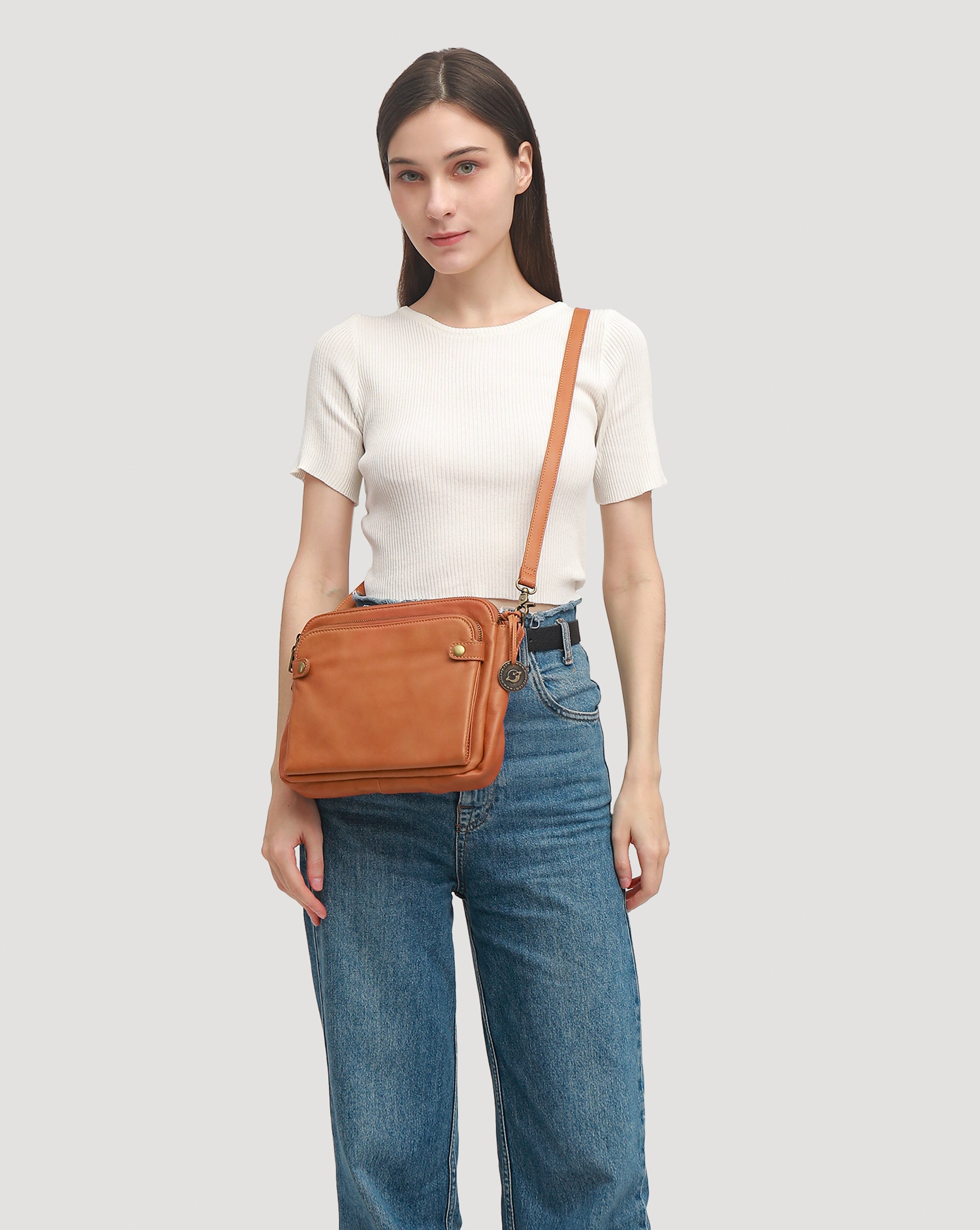 The Bali Multi-Layer Genuine Leather Convertible Bag