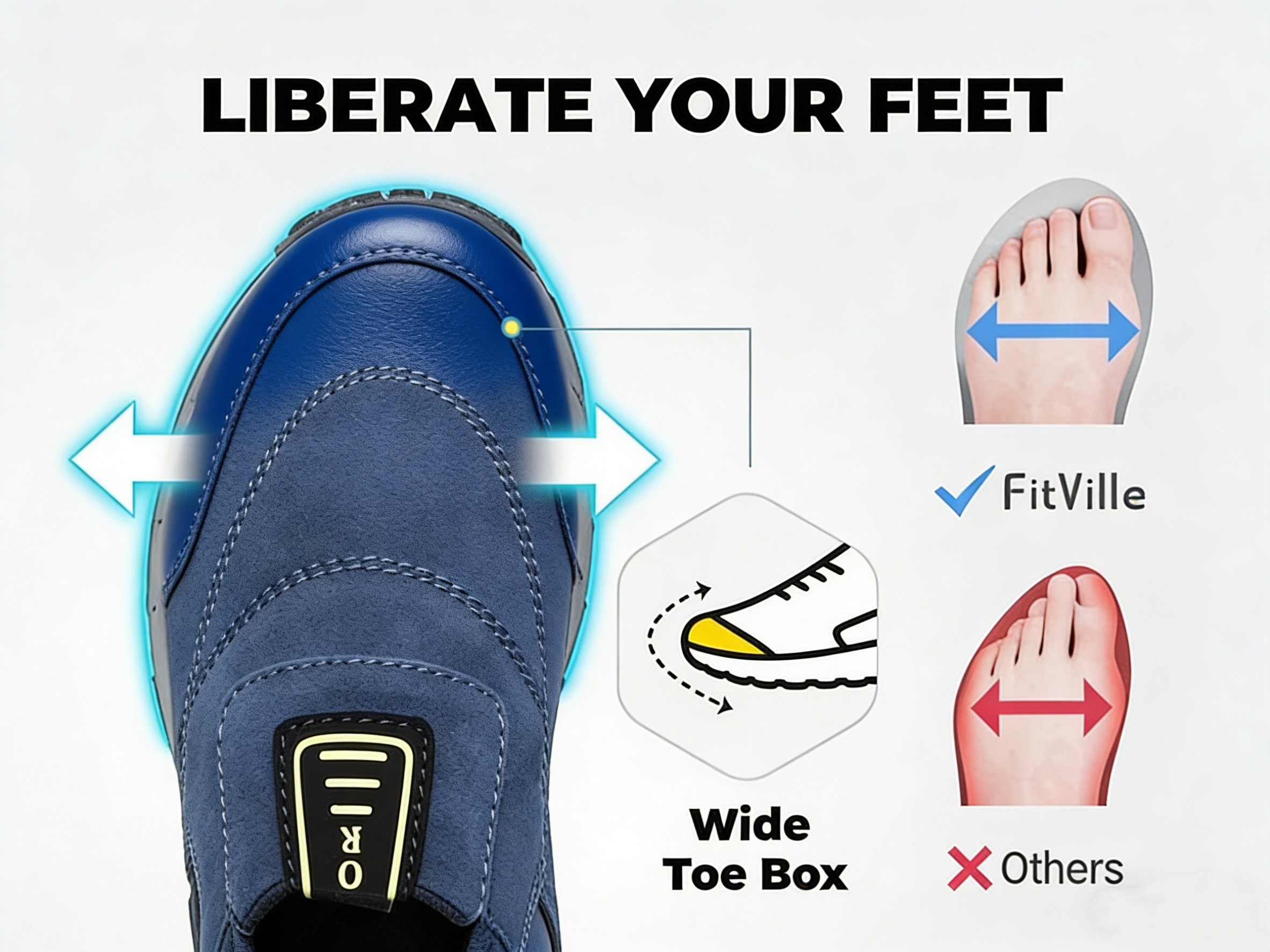 Outdoor Non-slip Comfy Arch Support Walking Shoes, Comfy Orthopedic Walking Shoes