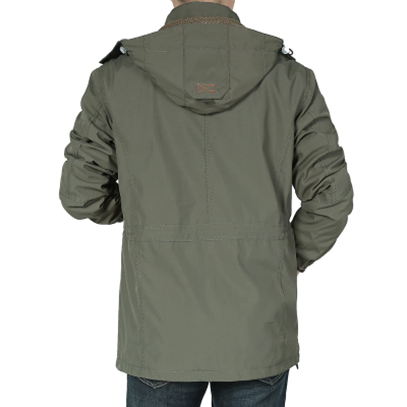 Men's Mountain Waterproof Jacket Stand Collar Military Jackets Winter Warm Hooded Coat