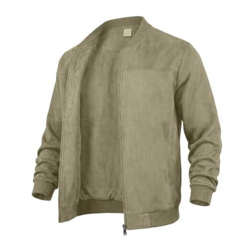 🔥HOT SALE — Men's Suede Stand-Collar Zip-Up Jacket