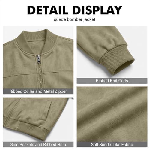 🔥HOT SALE — Men's Suede Stand-Collar Zip-Up Jacket