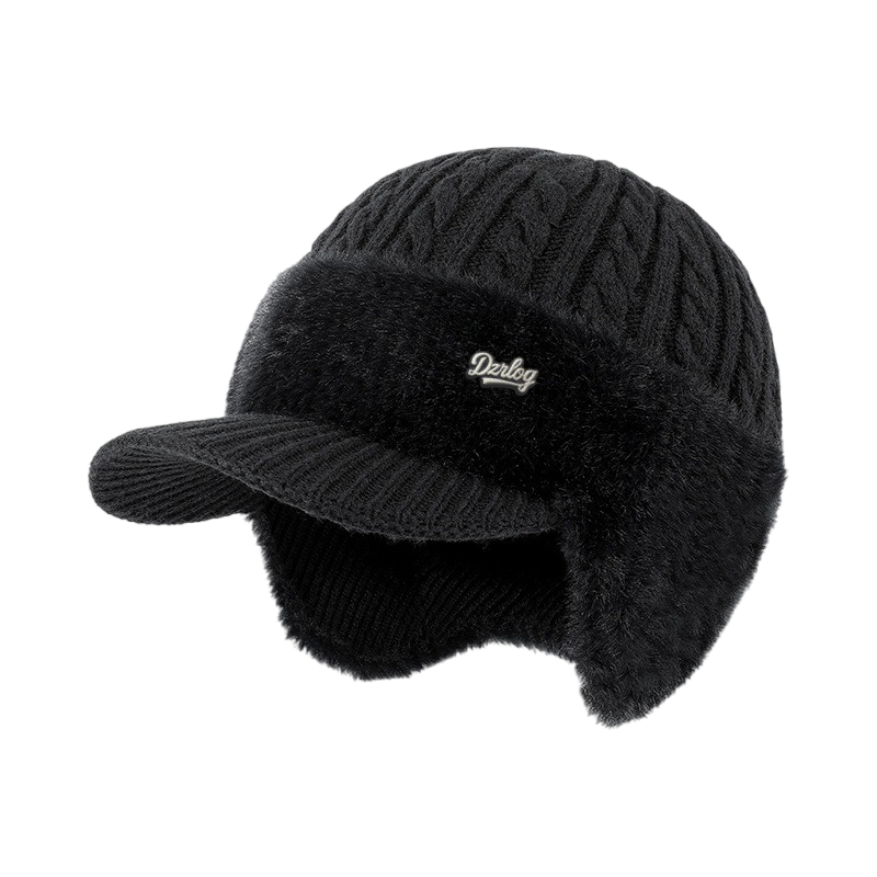 Thermal Knit Earflap Winter Hat – Fleece-Lined Warmth for Extreme Cold