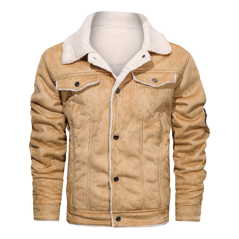 Harroom™ - 2025 New Men’s Slim-Fit Faux Shearling Suede Jacket with Warm Fleece Lining