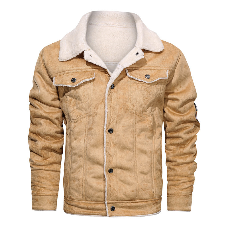 Harroom™ - 2025 New Men’s Slim-Fit Faux Shearling Suede Jacket with Warm Fleece Lining