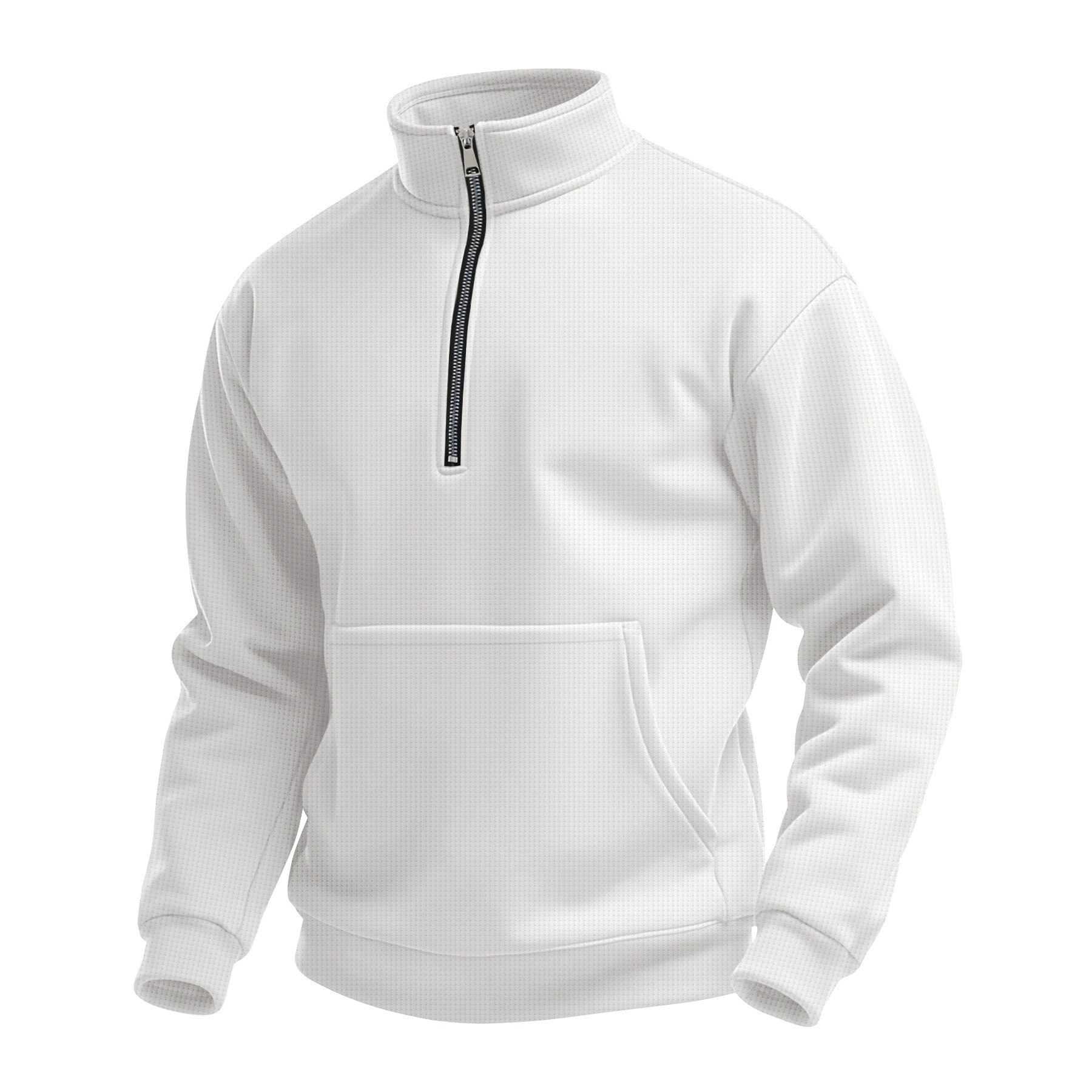 Men Can’t Get Enough Of These Waffle-Knit Half-Zip Stand-Collar Tops