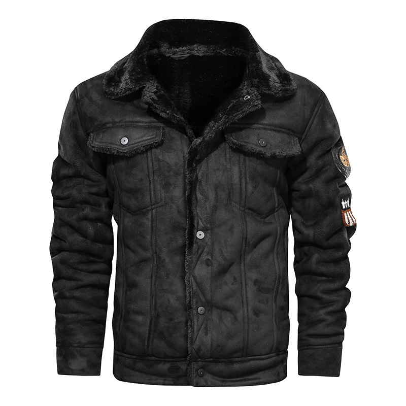 Harroom™ - 2025 New Men’s Slim-Fit Faux Shearling Suede Jacket with Warm Fleece Lining