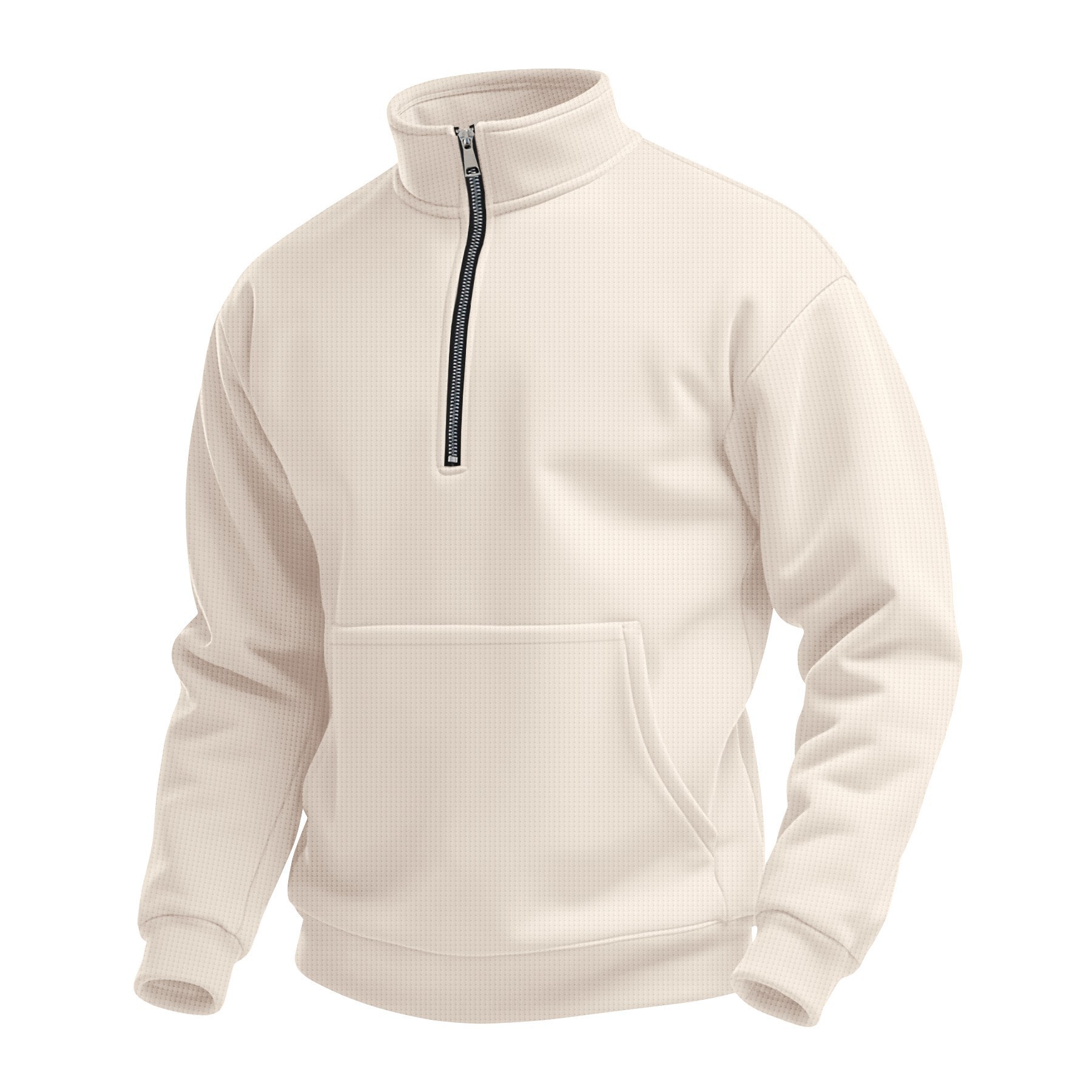 Men Can’t Get Enough Of These Waffle-Knit Half-Zip Stand-Collar Tops