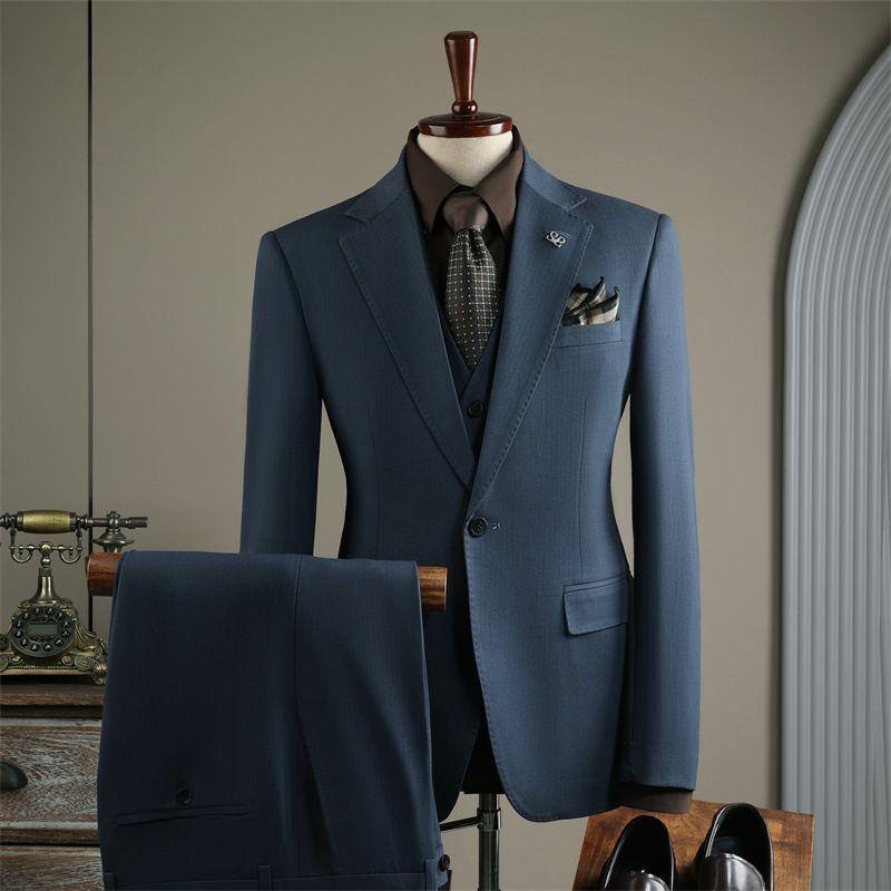 Men’s High-Quality Double-Breasted Business Casual 3-Piece Suit