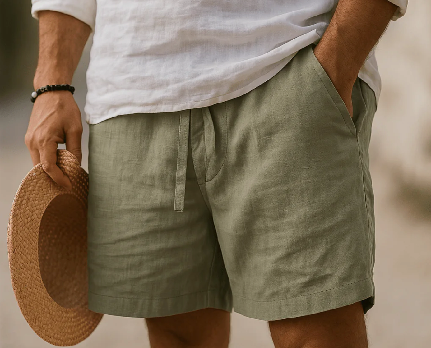 Chic linen shorts