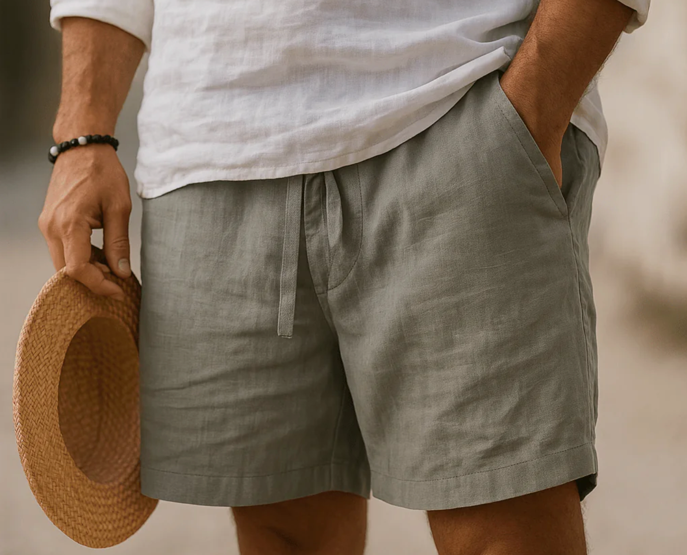 Chic linen shorts