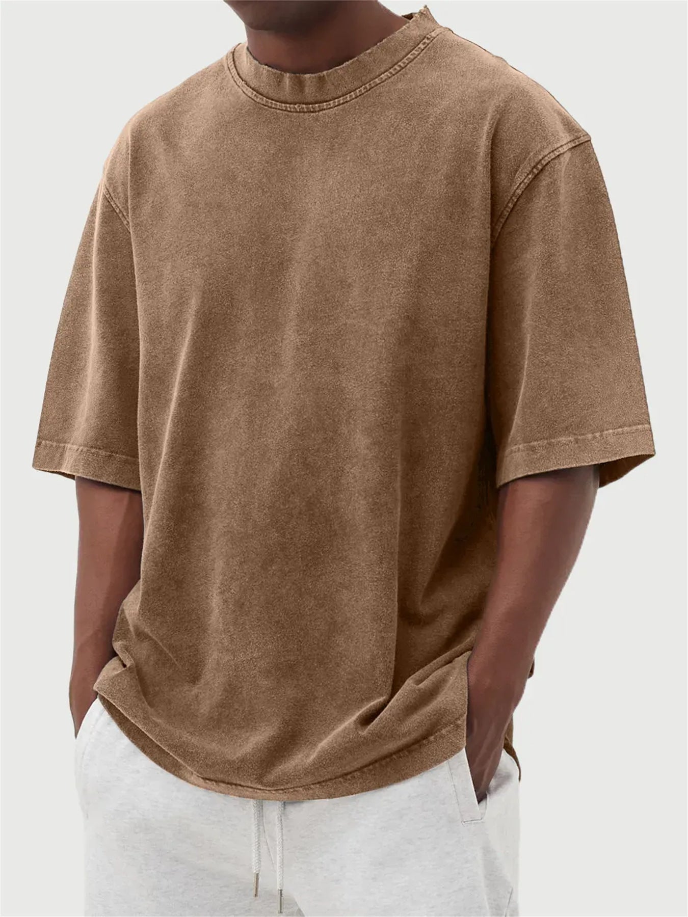 Men’s Solid Color Oversized T-Shirt