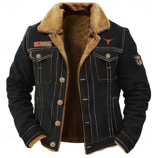 🔥Hot-selling men's handmade lambswool work jacket for winter!