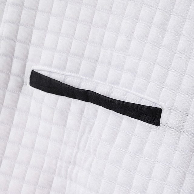 Men's Waffle Polo Shirts Textured Sports & Outdoor Casual Long Sleeve Fashion Comfortable Cross-Seasons