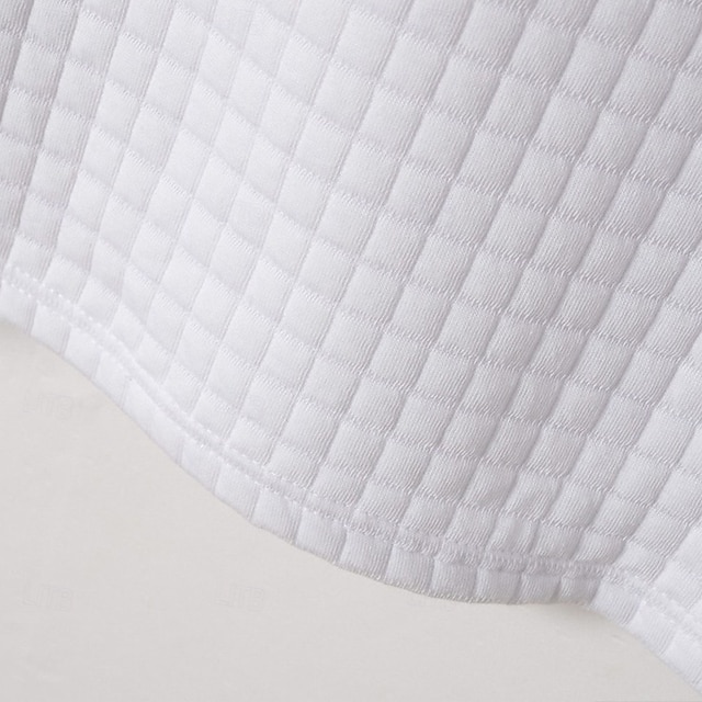 Men's Waffle Polo Shirts Textured Sports & Outdoor Casual Long Sleeve Fashion Comfortable Cross-Seasons