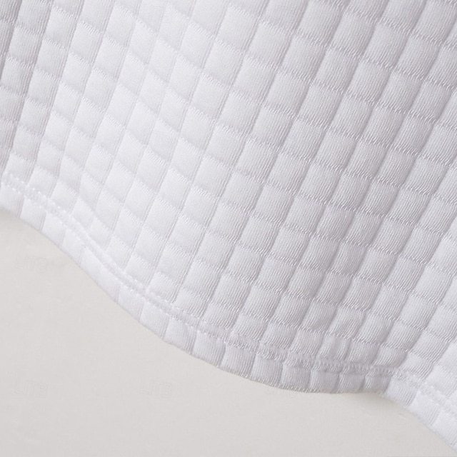 Men's Waffle Polo Shirts Textured Sports & Outdoor Casual Long Sleeve Fashion Comfortable Cross-Seasons