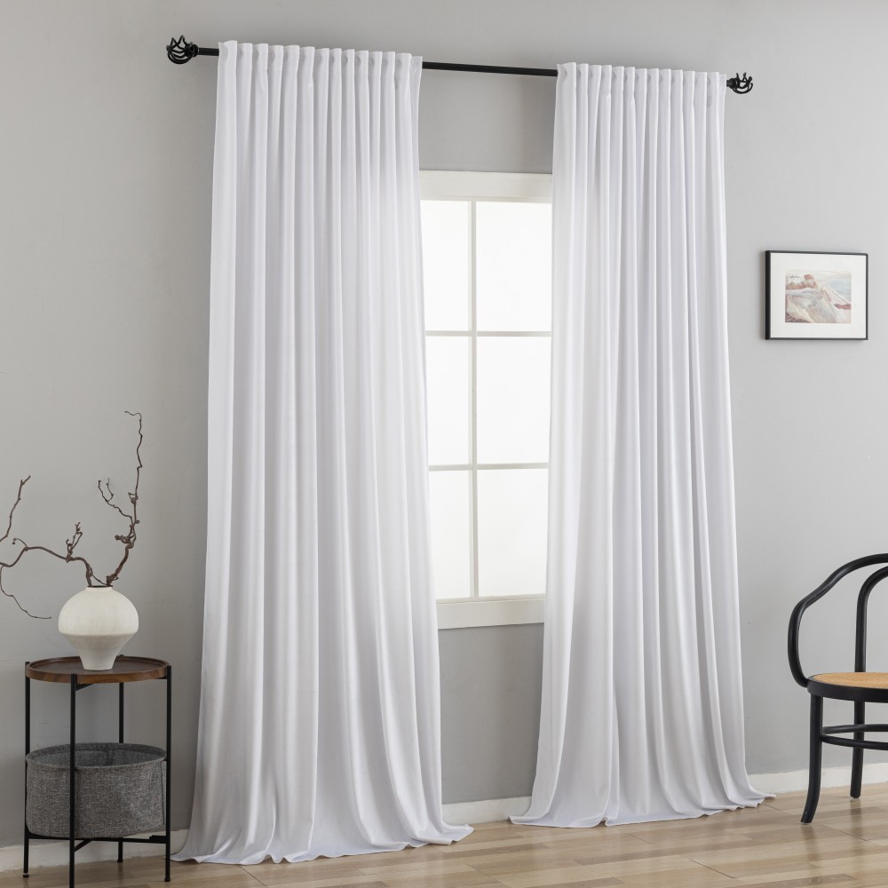 Premium Solid Color Dutch Velvet Curtains – Ready-Made Blackout Drapes for Living Room & Bedroom