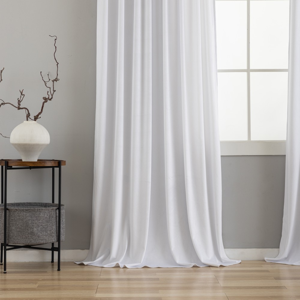 Premium Solid Color Dutch Velvet Curtains – Ready-Made Blackout Drapes for Living Room & Bedroom