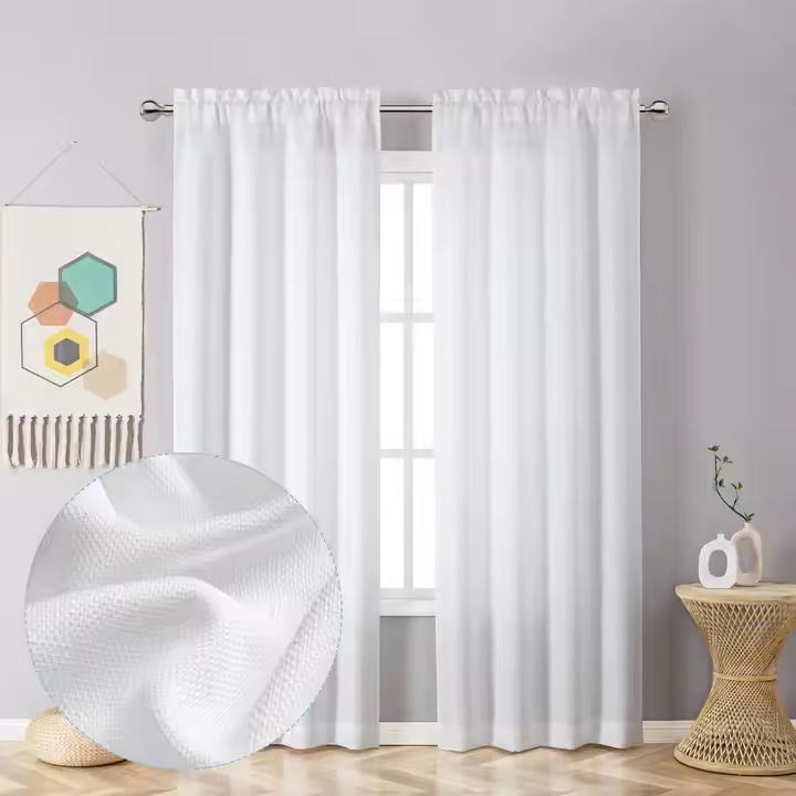 Best-Selling Thick Faux Linen Cafe Curtain │ Customizable │ Light-Filtering Ready-Made for Living Room & Bedroom