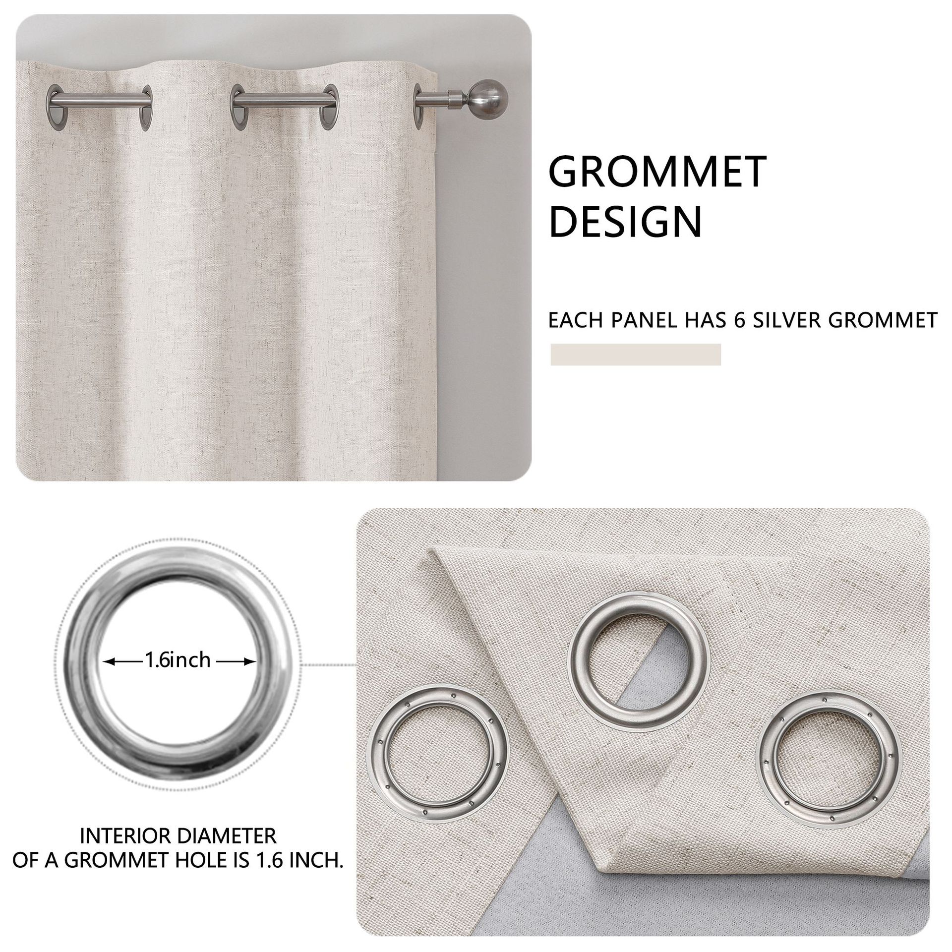 Solid Color Blackout Curtain │ Coated Backing │ Ready-Made 