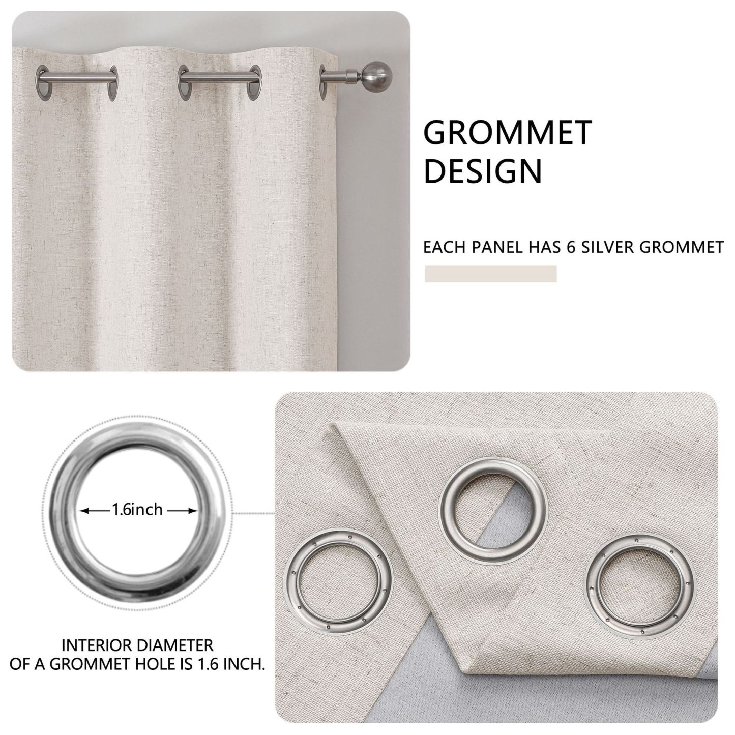 Solid Color Blackout Curtain │ Coated Backing │ Ready-Made 