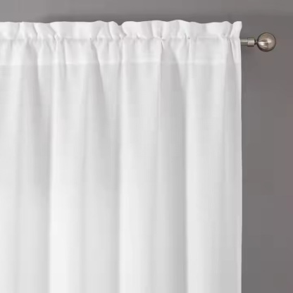 Best-Selling Thick Faux Linen Cafe Curtain │ Customizable │ Light-Filtering Ready-Made for Living Room & Bedroom