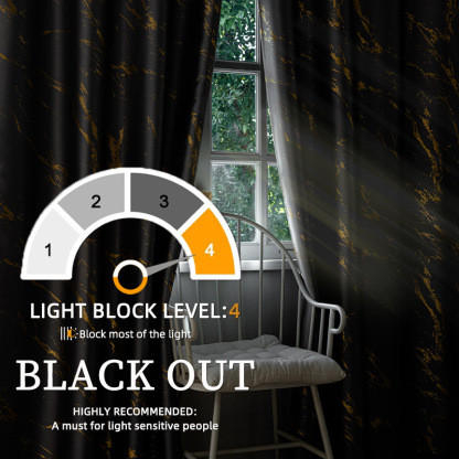 Double-Sided Foil Blackout Curtain │ Reversible │ Full Blackout │ Living Room