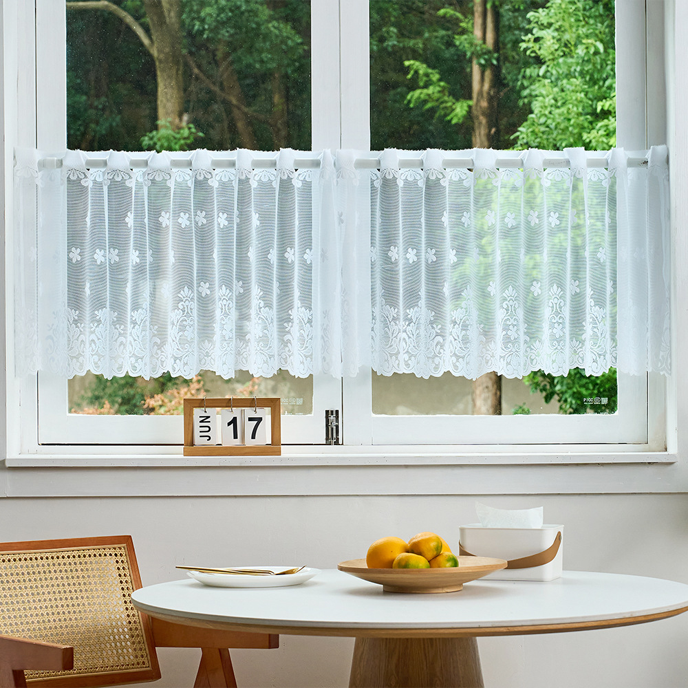 Lace Sheer Short Curtains – Elegant, Airy & Easy to Hang