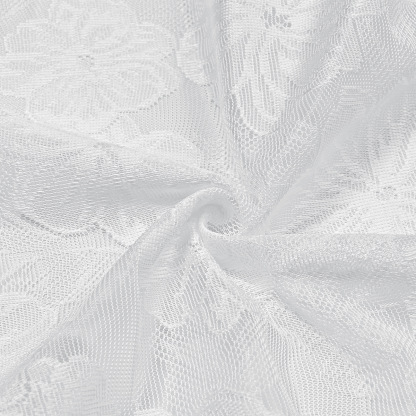 Knitted Lace Camellia Edge Rod Pocket Sheer Curtain │ Ready-Made Window Panel