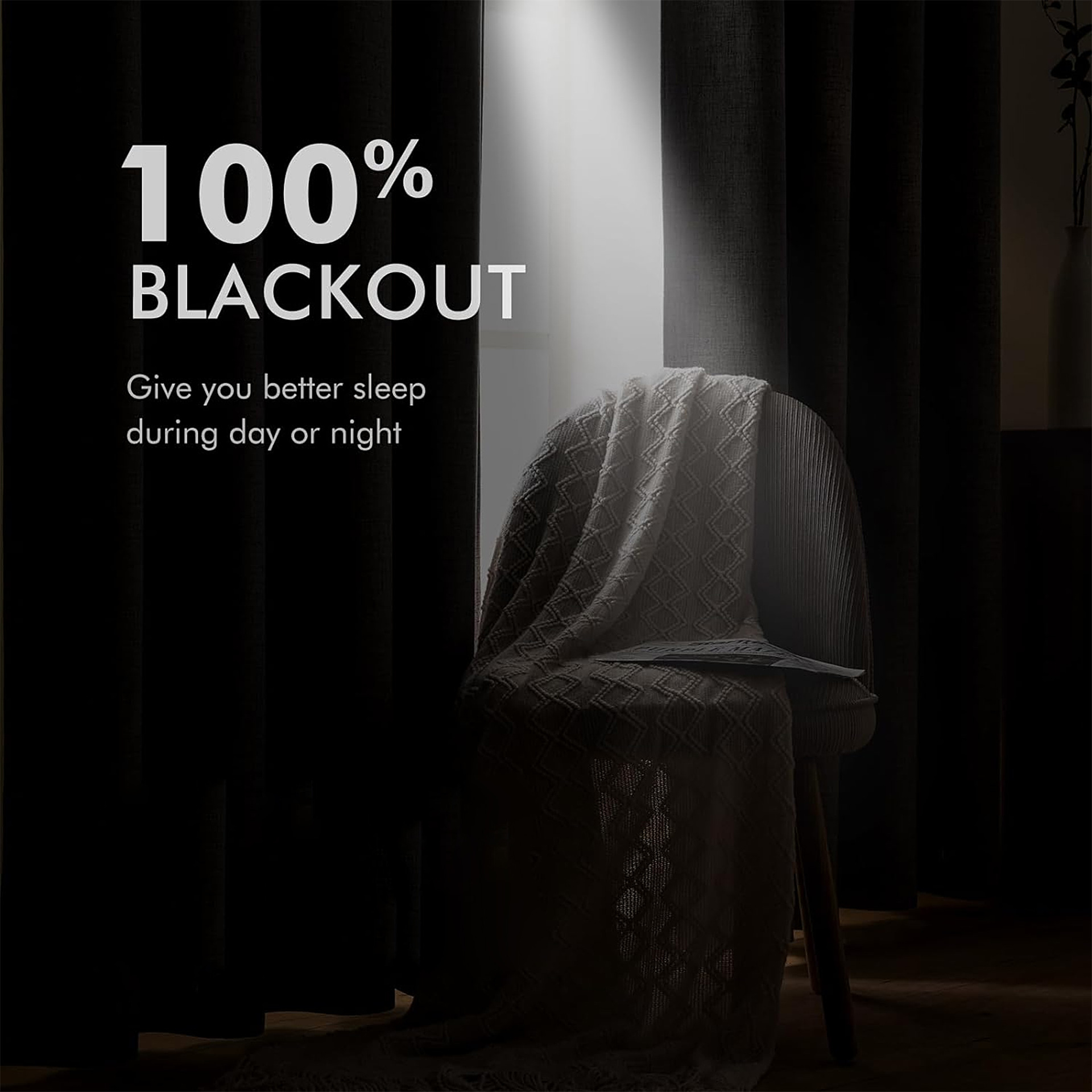 Solid Color Blackout Curtain │ Coated Backing │ Ready-Made 