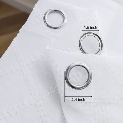 Nordic Style Faux Linen Embroidered Sheer Curtain │ Light-Filtering & Privacy-Friendly