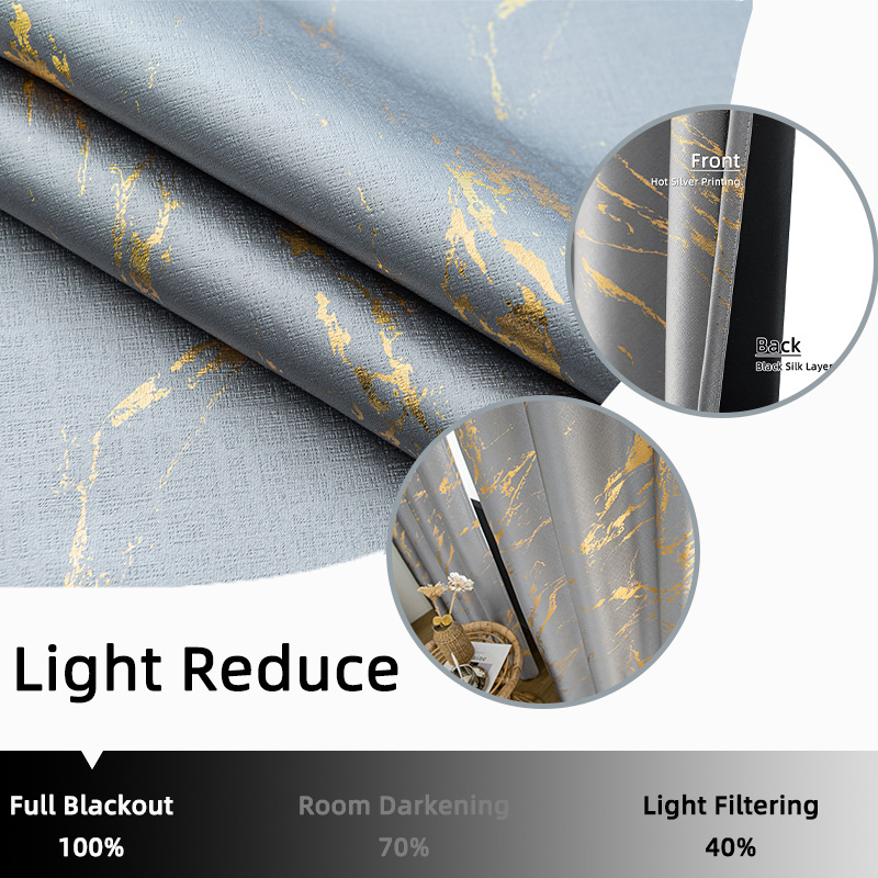 Double-Sided Foil Blackout Curtain │ Reversible │ Full Blackout │ Living Room