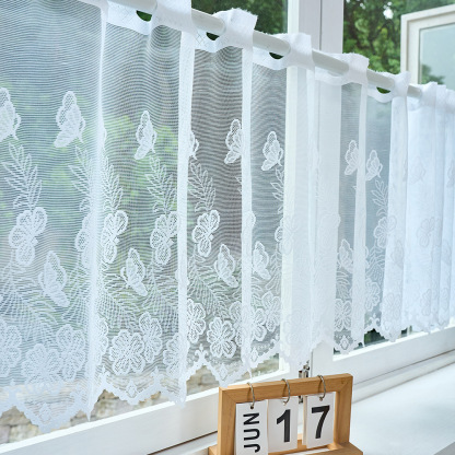 Lace Sheer Short Curtains – Elegant, Airy & Easy to Hang