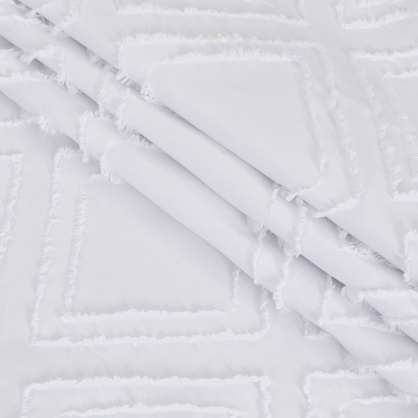 3D Cutout Diamond Blackout Curtain │ Geometric Grommet Top │ Solid Color Home Use │ Factory Direct Export