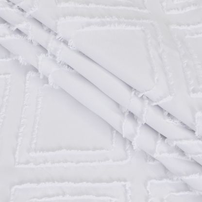 3D Cutout Diamond Blackout Curtain │ Geometric Grommet Top │ Solid Color Home Use │ Factory Direct Export