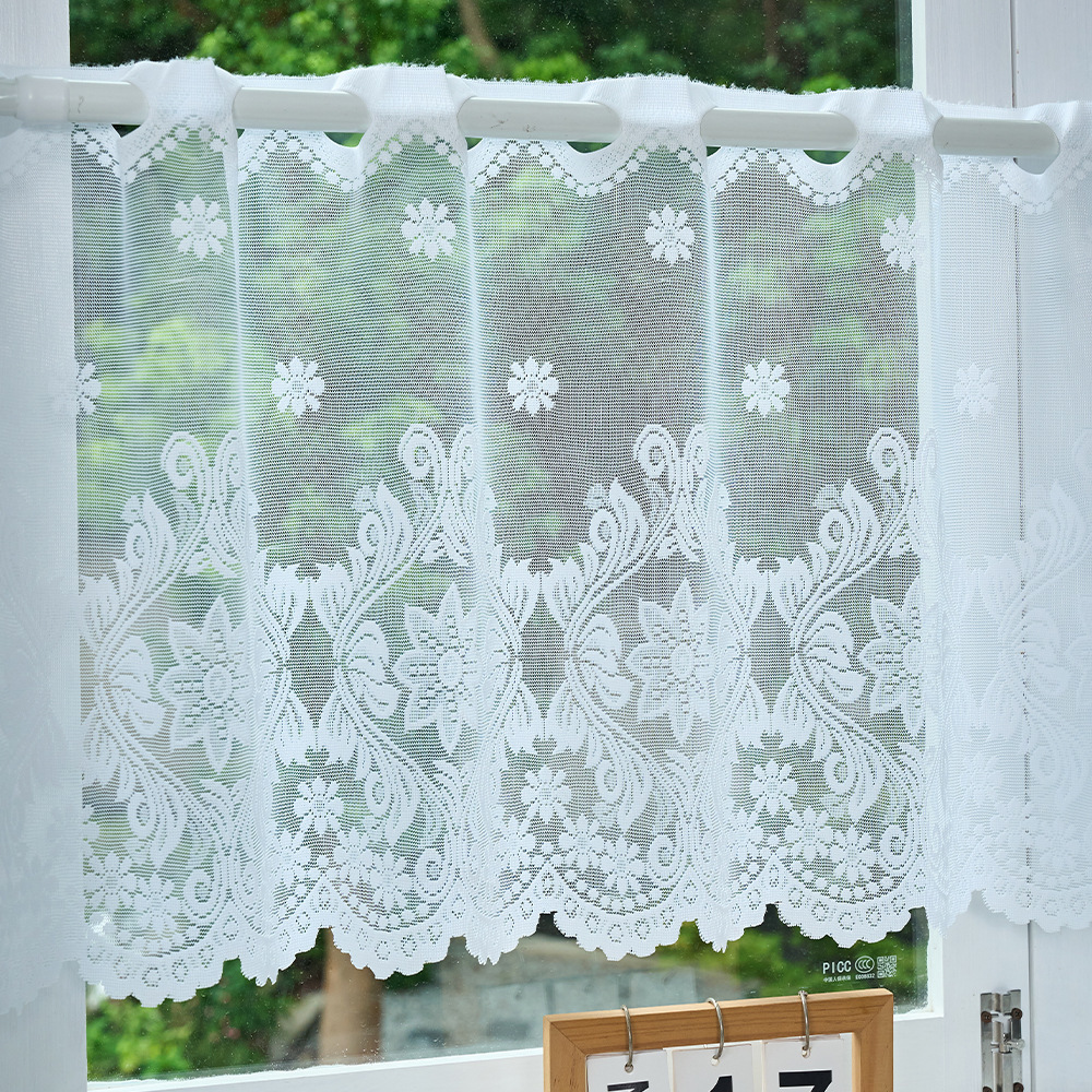 Lace Sheer Short Curtains – Elegant, Airy & Easy to Hang