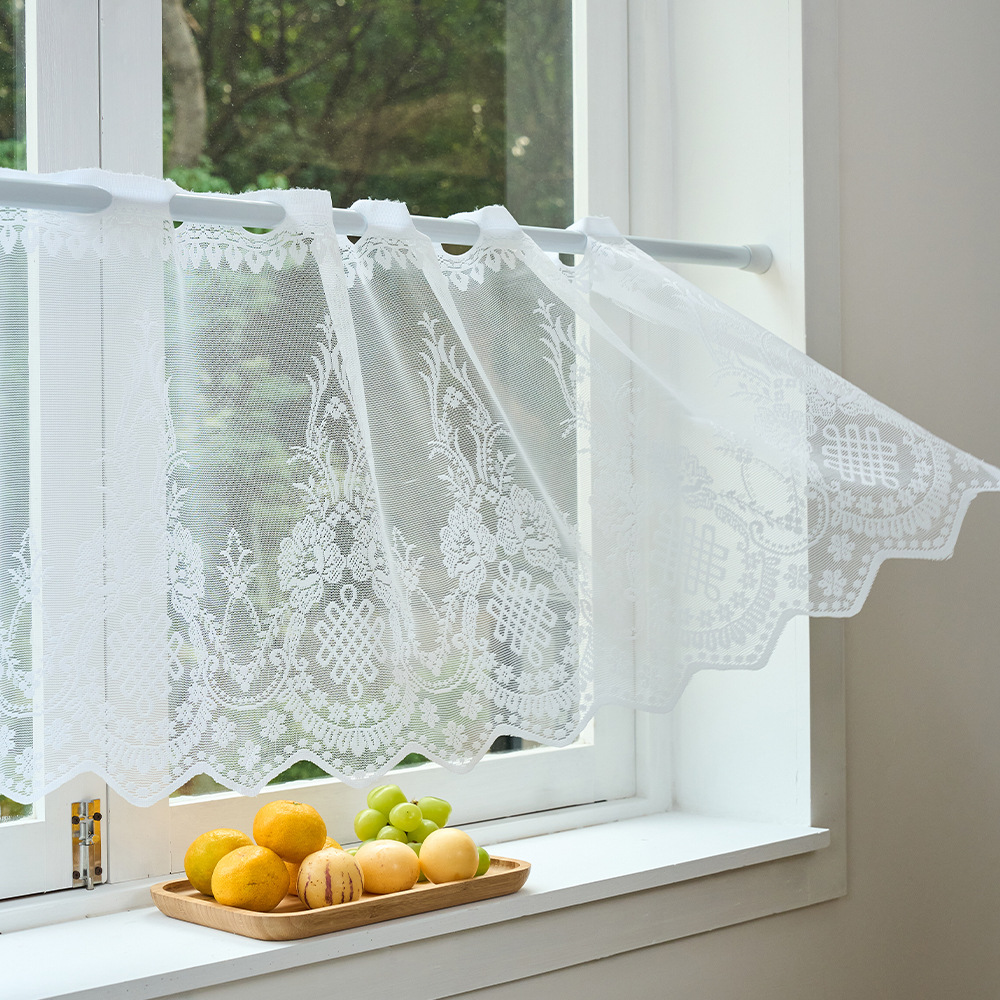 Lace Sheer Short Curtains – Elegant, Airy & Easy to Hang