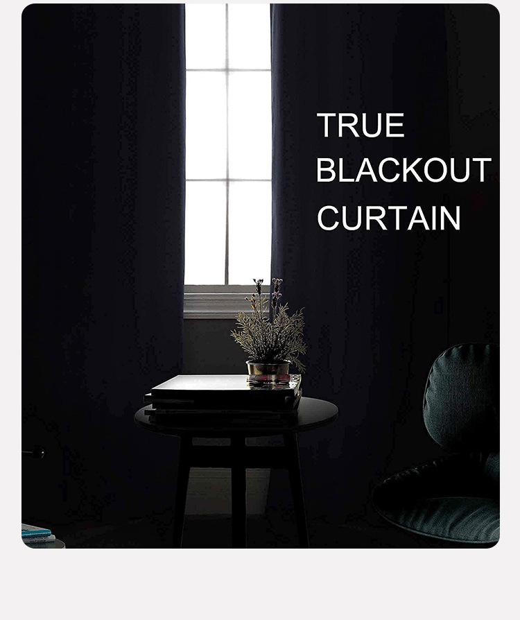 100% Blackout Curtains for Bedrooms | Full Sun Block | Thermal Insulation | Noise Reduction Drapes