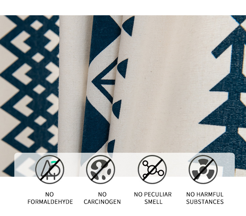 Bohemian Tassel Cotton-Linen Curtains – Ready-Made American Style, Luxury Light-Blocking Drapes for Bay Windows