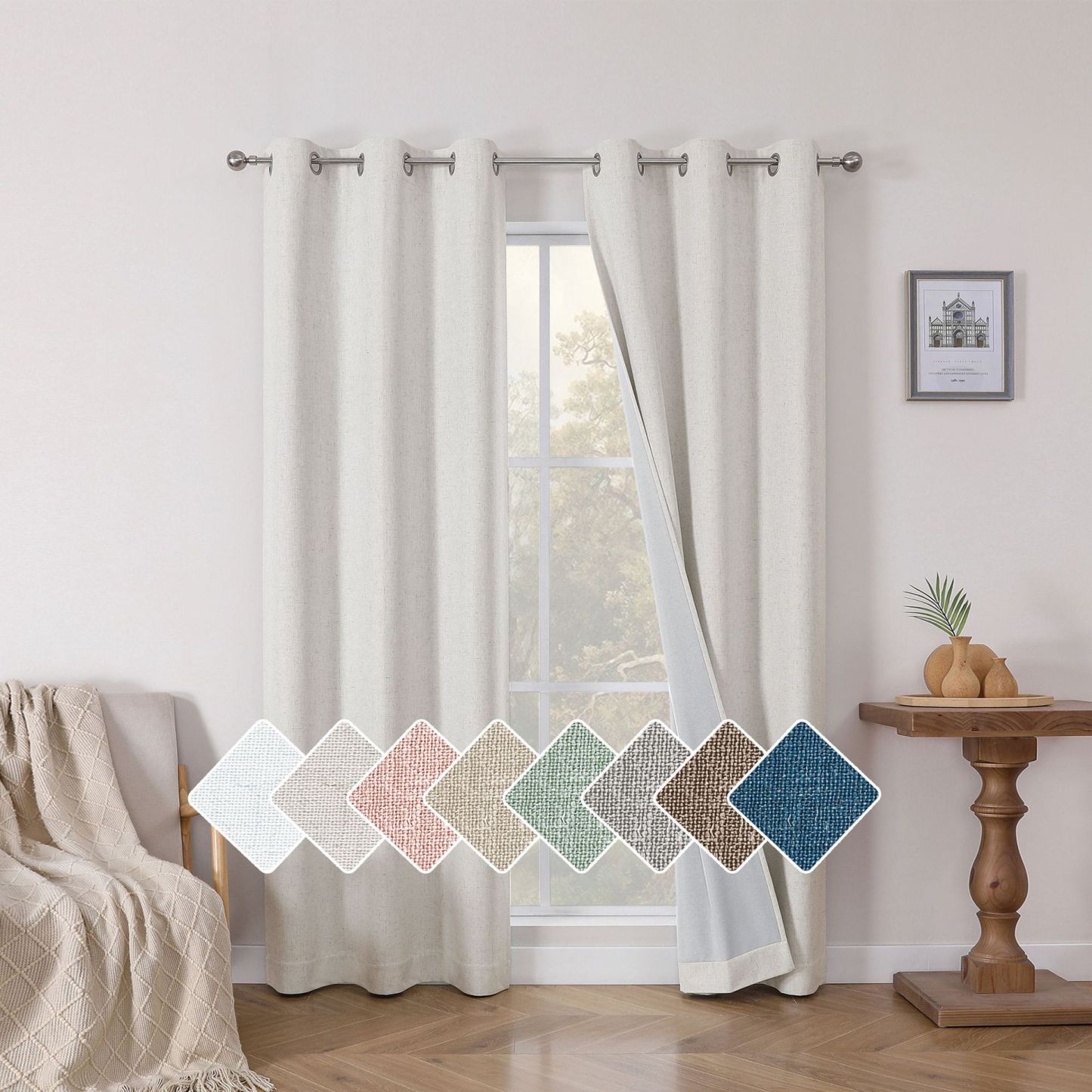 Solid Color Blackout Curtain │ Coated Backing │ Ready-Made 
