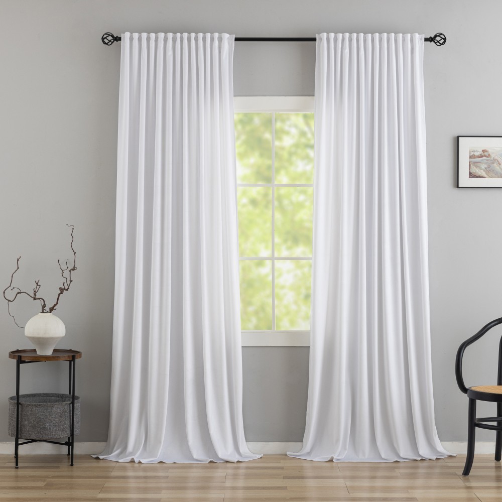 Premium Solid Color Dutch Velvet Curtains – Ready-Made Blackout Drapes for Living Room & Bedroom