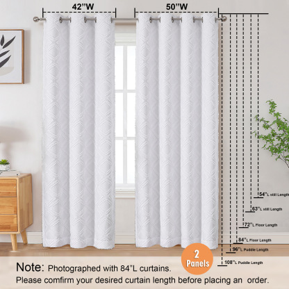 3D Cutout Diamond Blackout Curtain │ Geometric Grommet Top 