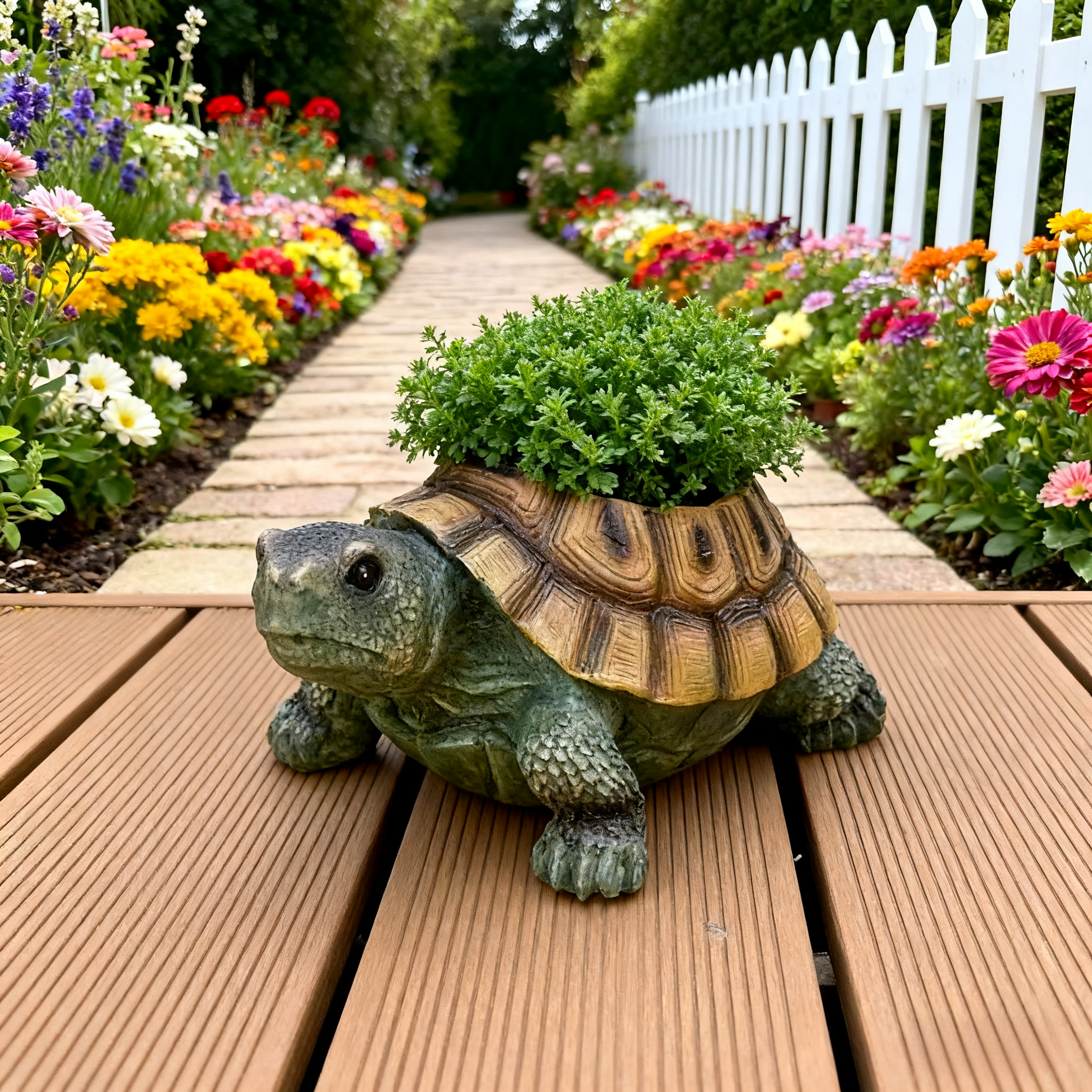 Kreativer Schildkröten-Pflanztopf aus Kunstharz 🐢