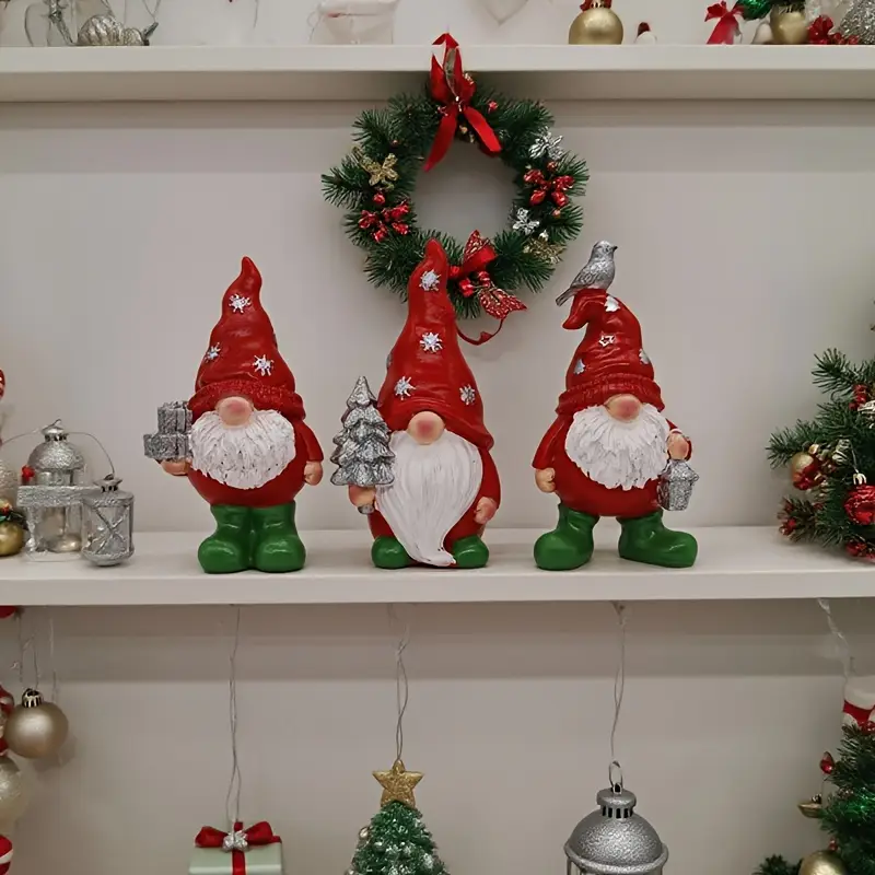 3-teiliges Weihnachtswichtel-Figurenset【2 Sets kaufen, versandkostenfrei】