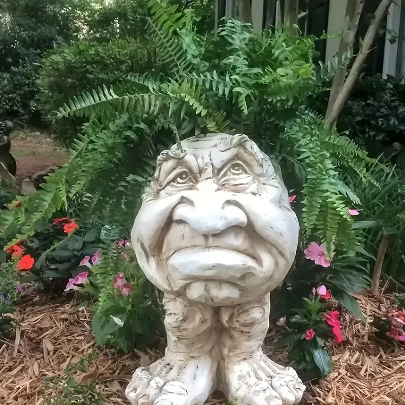 Verspielter Zwergen-Pflanztopf – Strapazierfähiges Harz