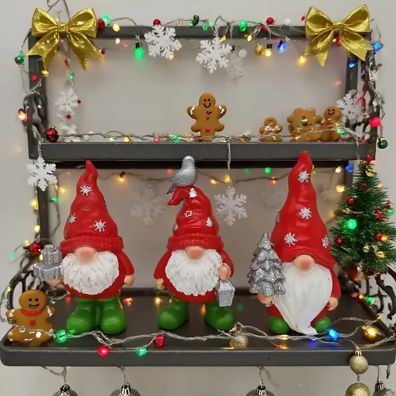 3-teiliges Weihnachtswichtel-Figurenset【2 Sets kaufen, versandkostenfrei】