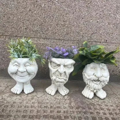 Verspielter Zwergen-Pflanztopf – Strapazierfähiges Harz