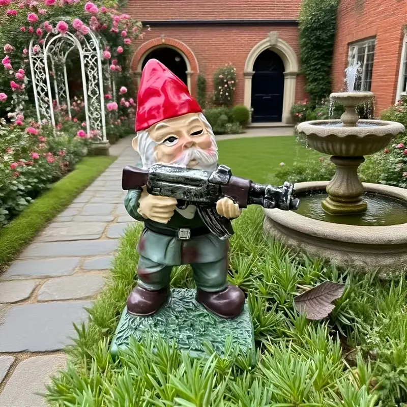 Drei Zwergensoldaten mit AK-47-Gewehren【2 kaufen, versandkostenfrei】