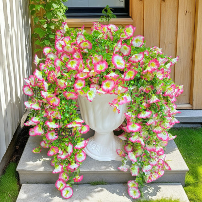 Falsk morgongloryvin - Säsongslösa falska blommor för hem, fest, vägg och trädgård, perfekt som presenter